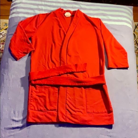 Girls Red belted Robe - Picture 3 of 4